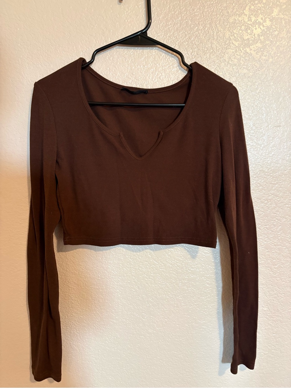Brown cropped top